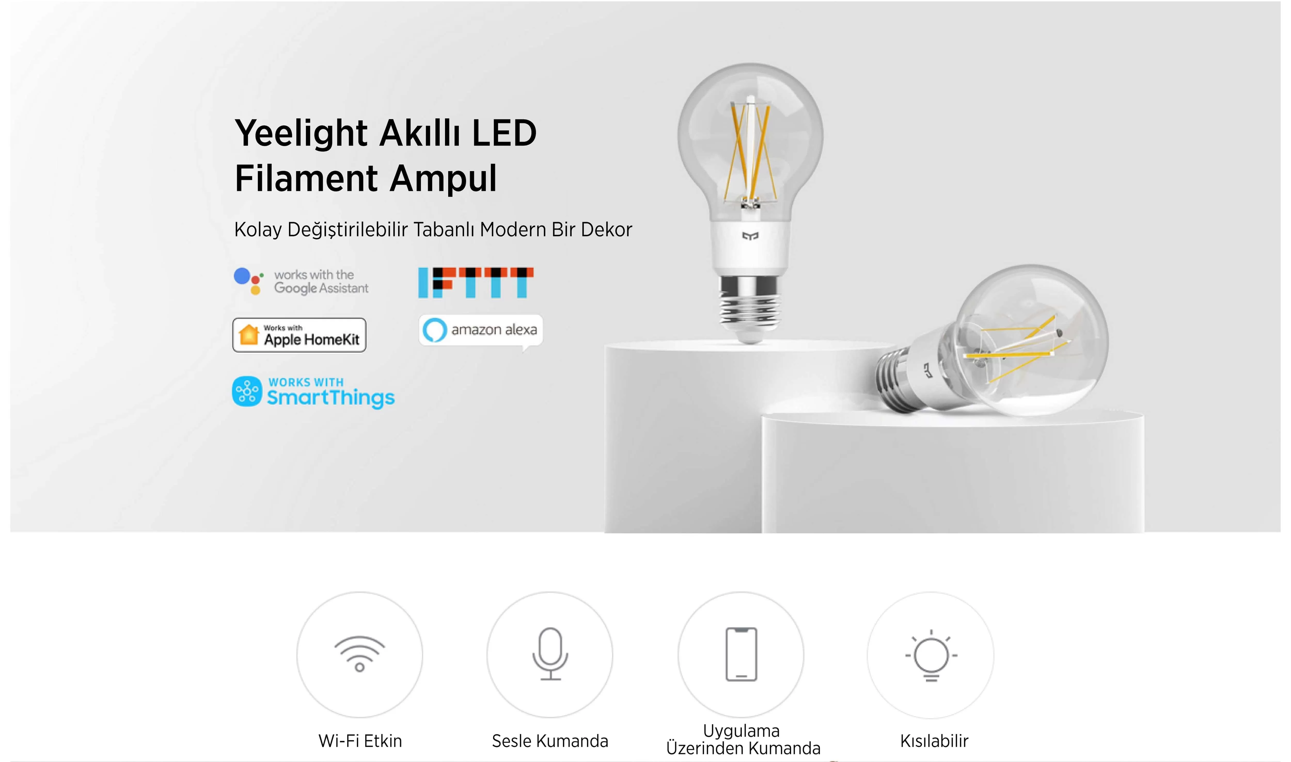 Yeelight A60 LED Akıllı Filament Ampul E27