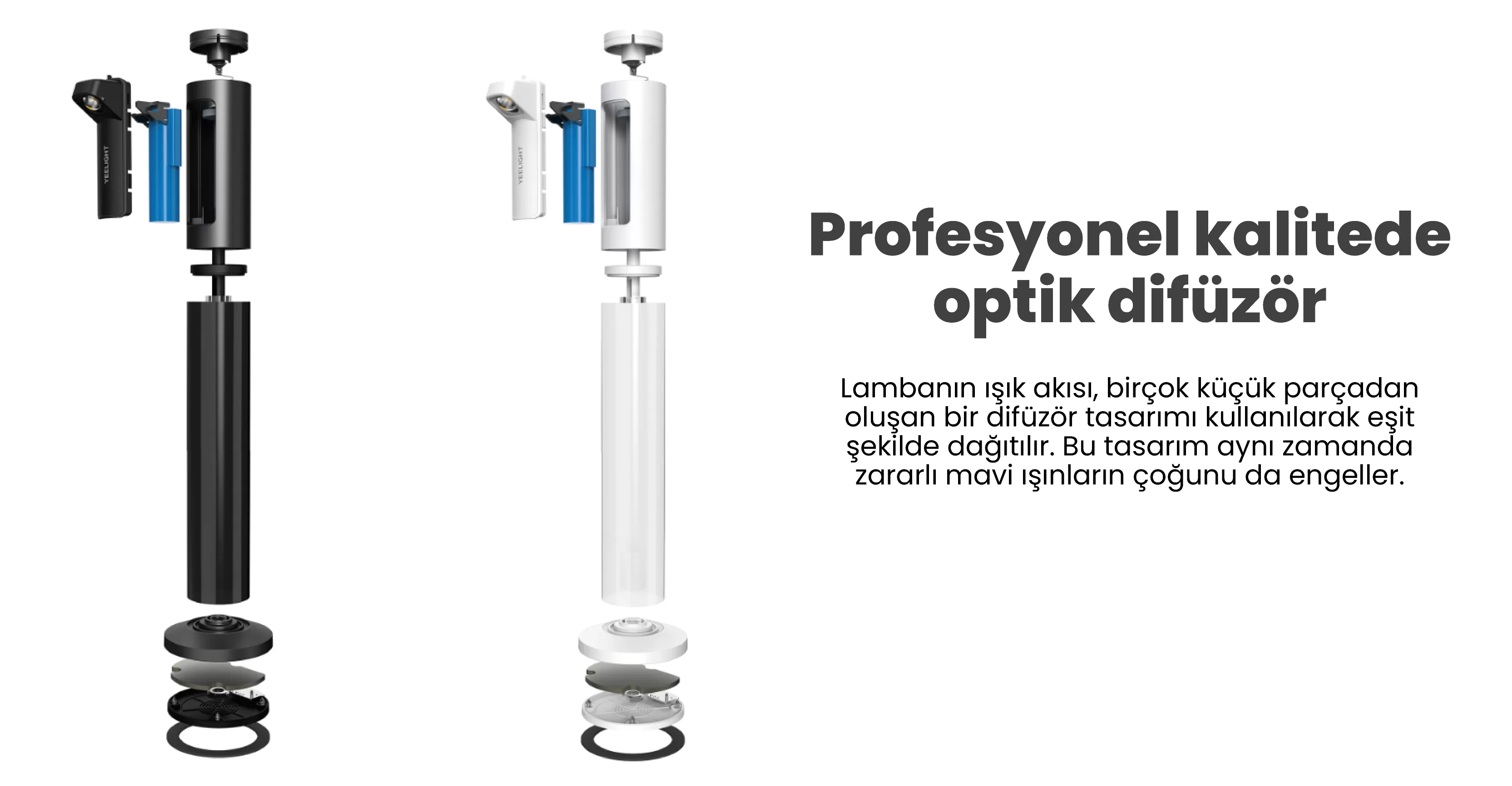 Yeelight Şarj Edilebilir Atmosfer Masa Lambası Beyaz