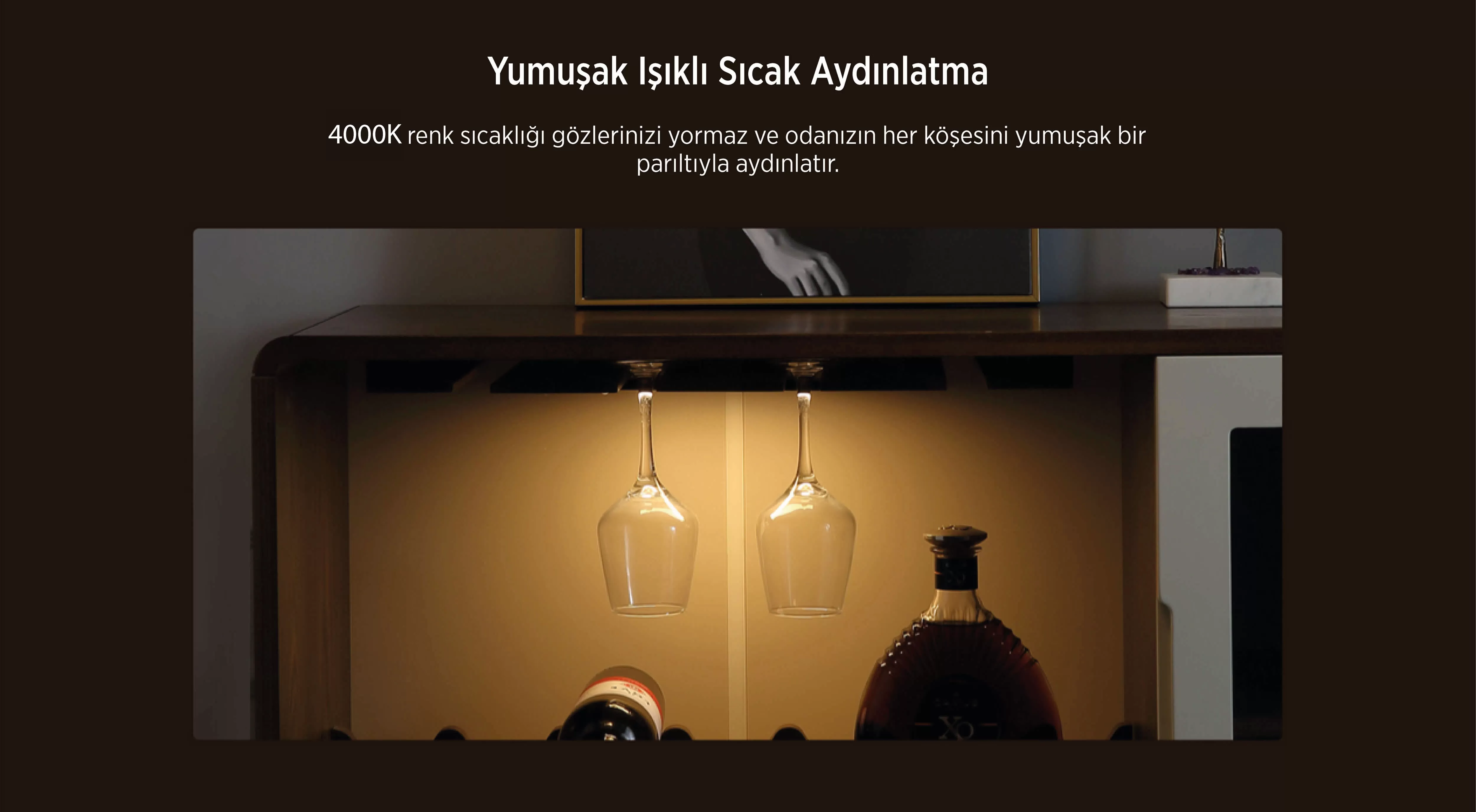 Yeelight Hareket Sensörlü Dolap Lambası (60cm) Silver